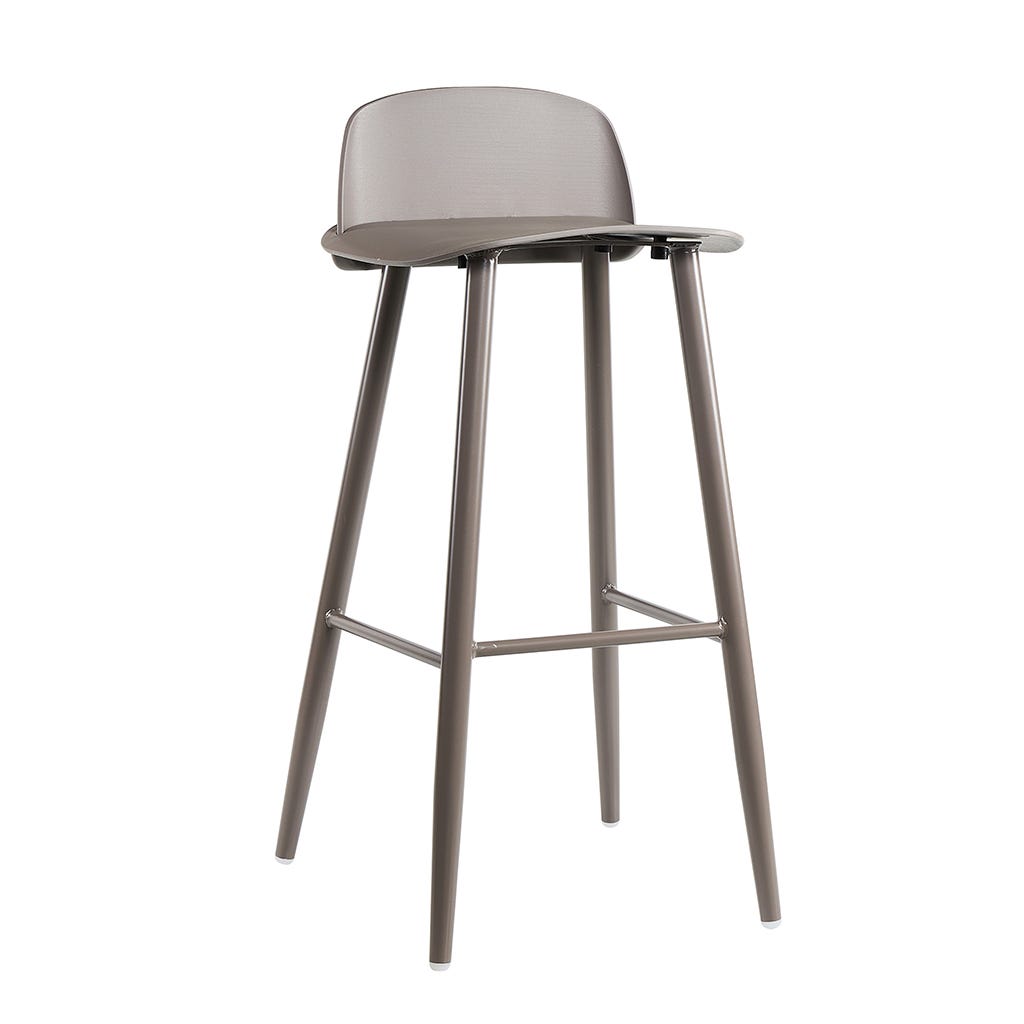 Silla extra alta de bar gris pardo Patricia
