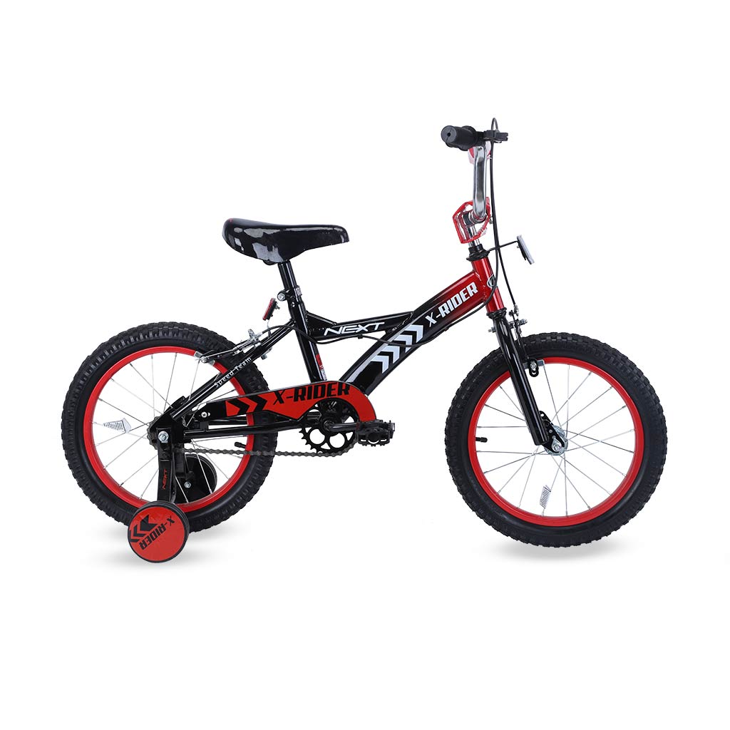 Bicicleta Aro 16'' Negro Con Rojo Next