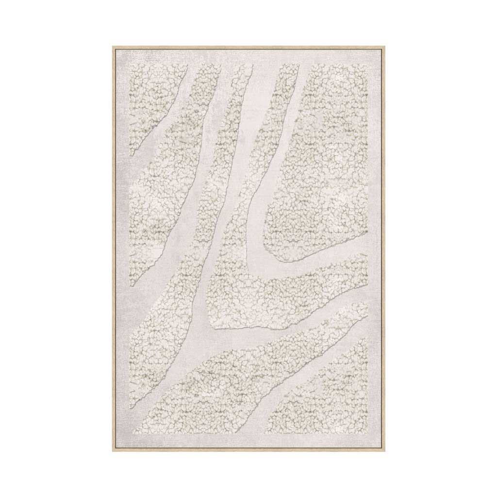 Cuadro Con Relieve En Tonos Beige Y Crema 83x4x123cm