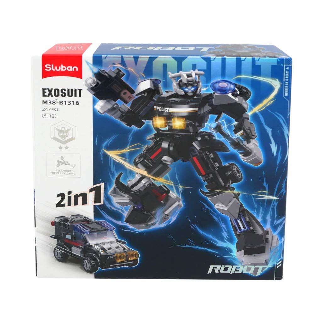 Set De Construcción 2 En 1 Autobots Policía M38-B1316 247Pzs