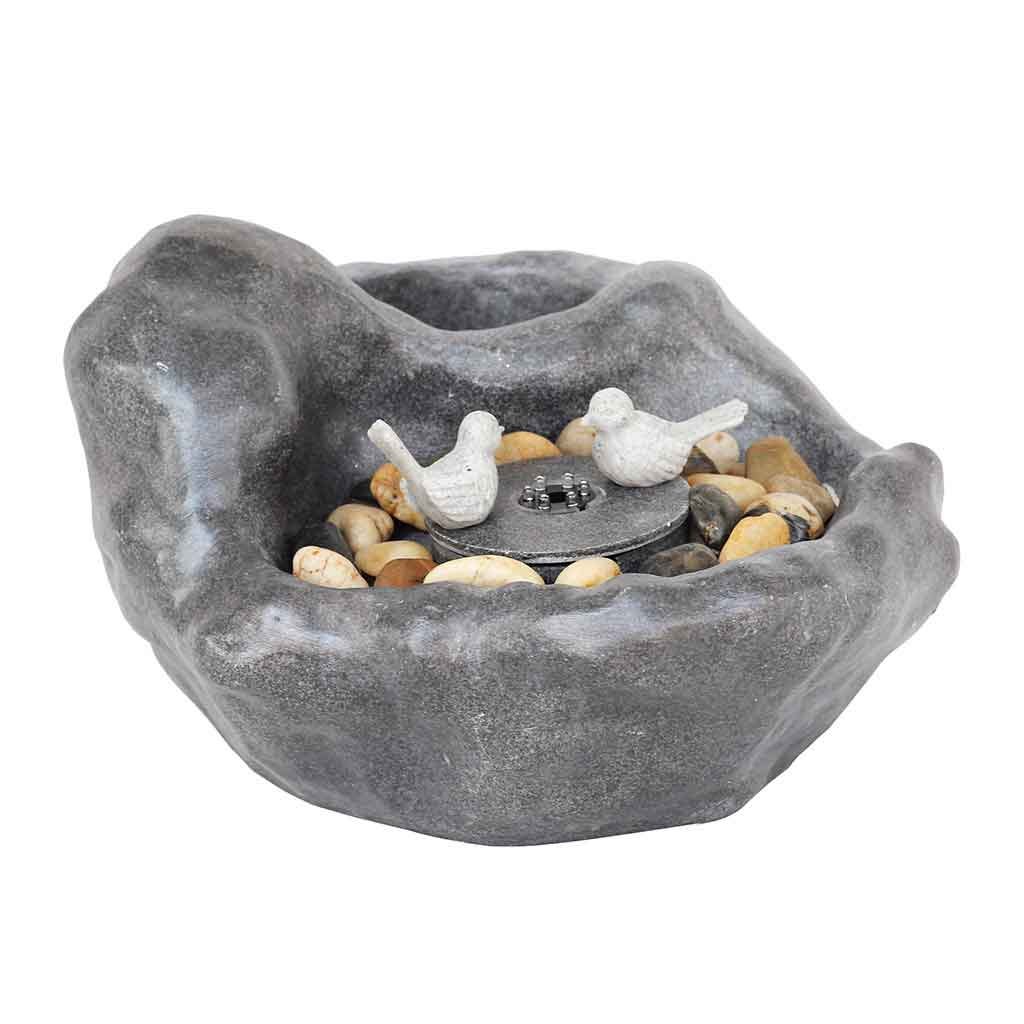 Fuente De Agua Gris De Poliresina 33x36x22cm