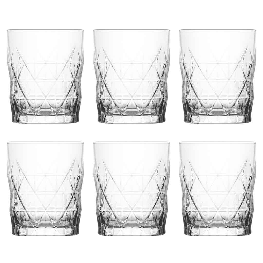 Set De 6 Vasos De Vidrio 345Ml