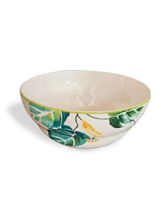 Cuenco De De Cerámica Con Estampado De Hojas 20.3cm