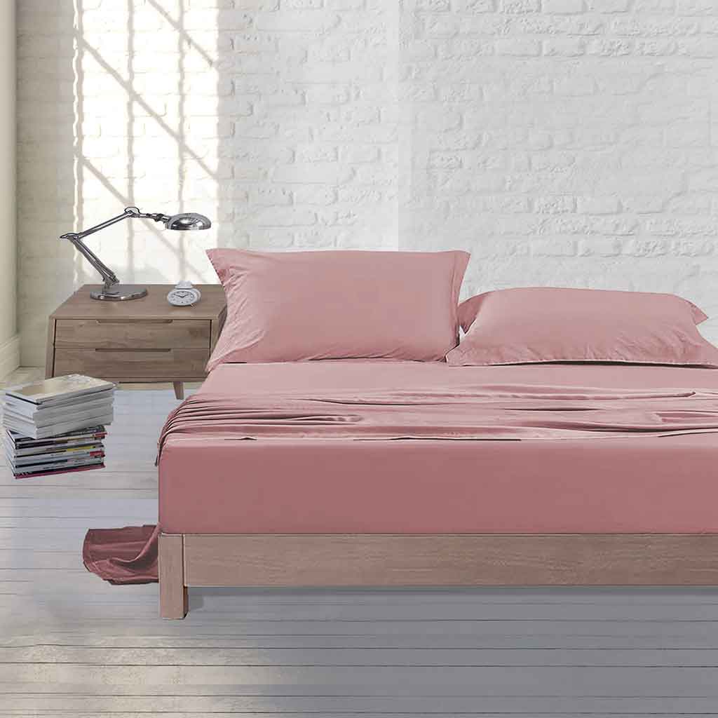 Sábana Encimera Queen Rosado 229X259Cm