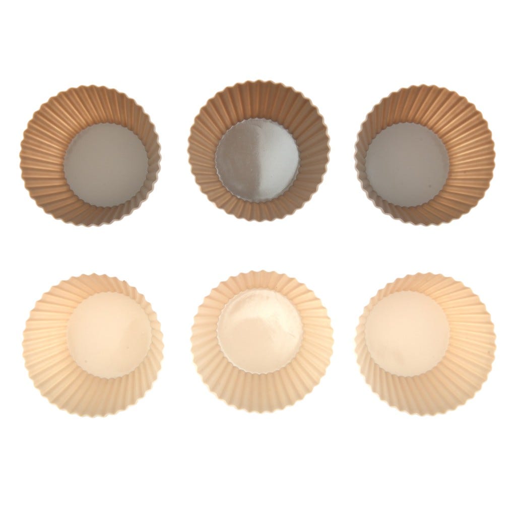 Juego De Envases Para Cupcake 6 Pzas Colores Surtidos