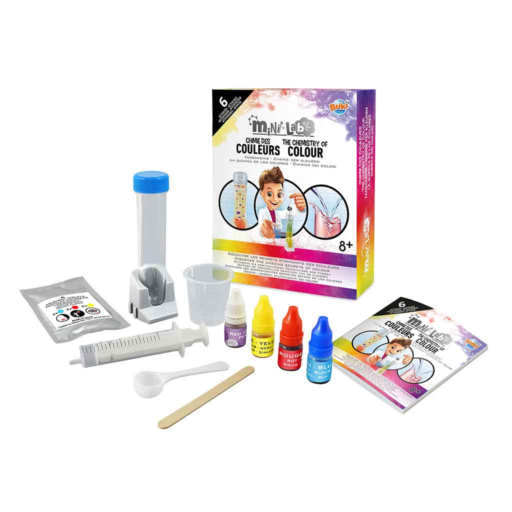 Mini laboratorio de química de colores Buki Science