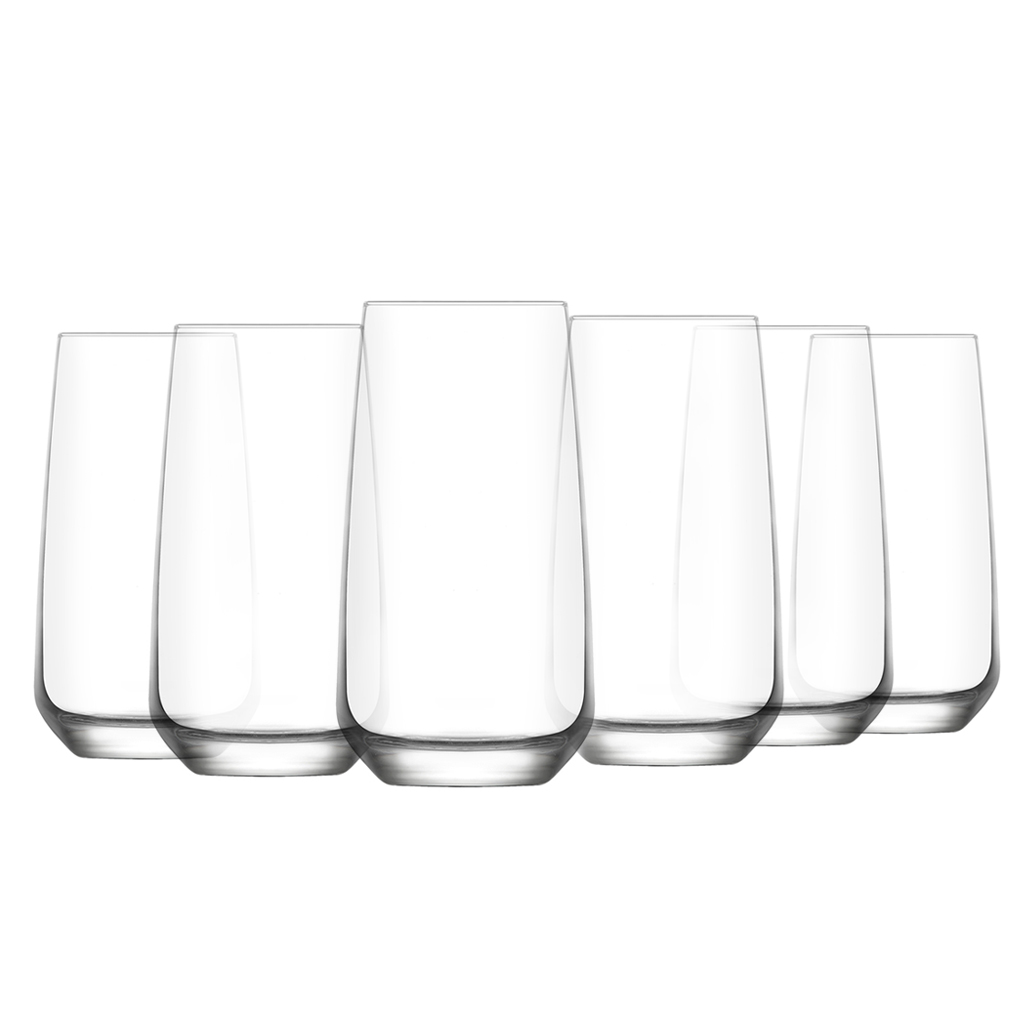 Set de 6 vasos transparente 480ML