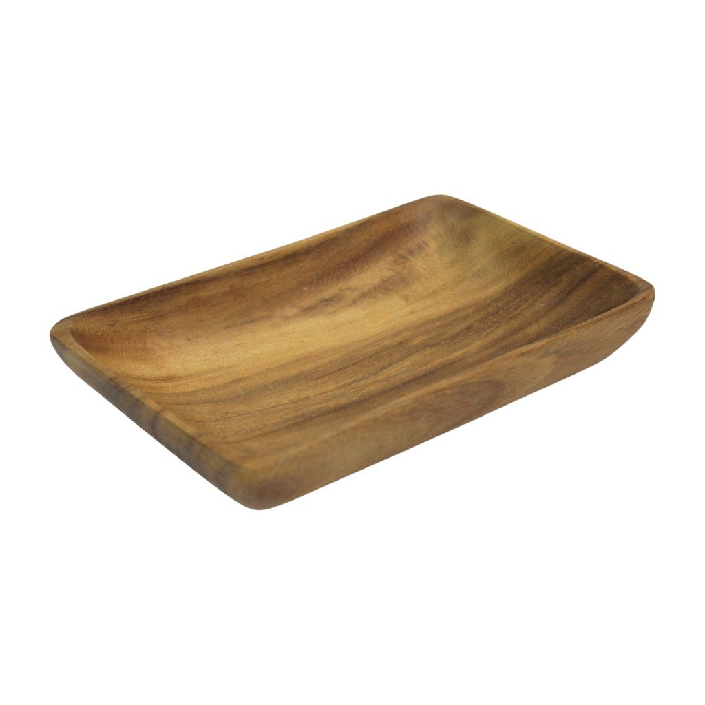 Bandeja De Servir Marrón 25X15Cm