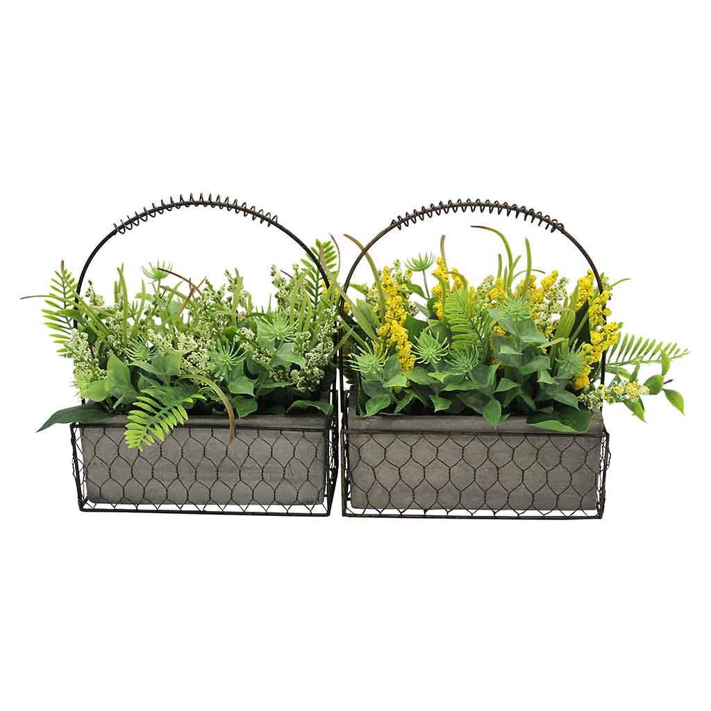 Flores artificiales en maceta 22CM surtidas
