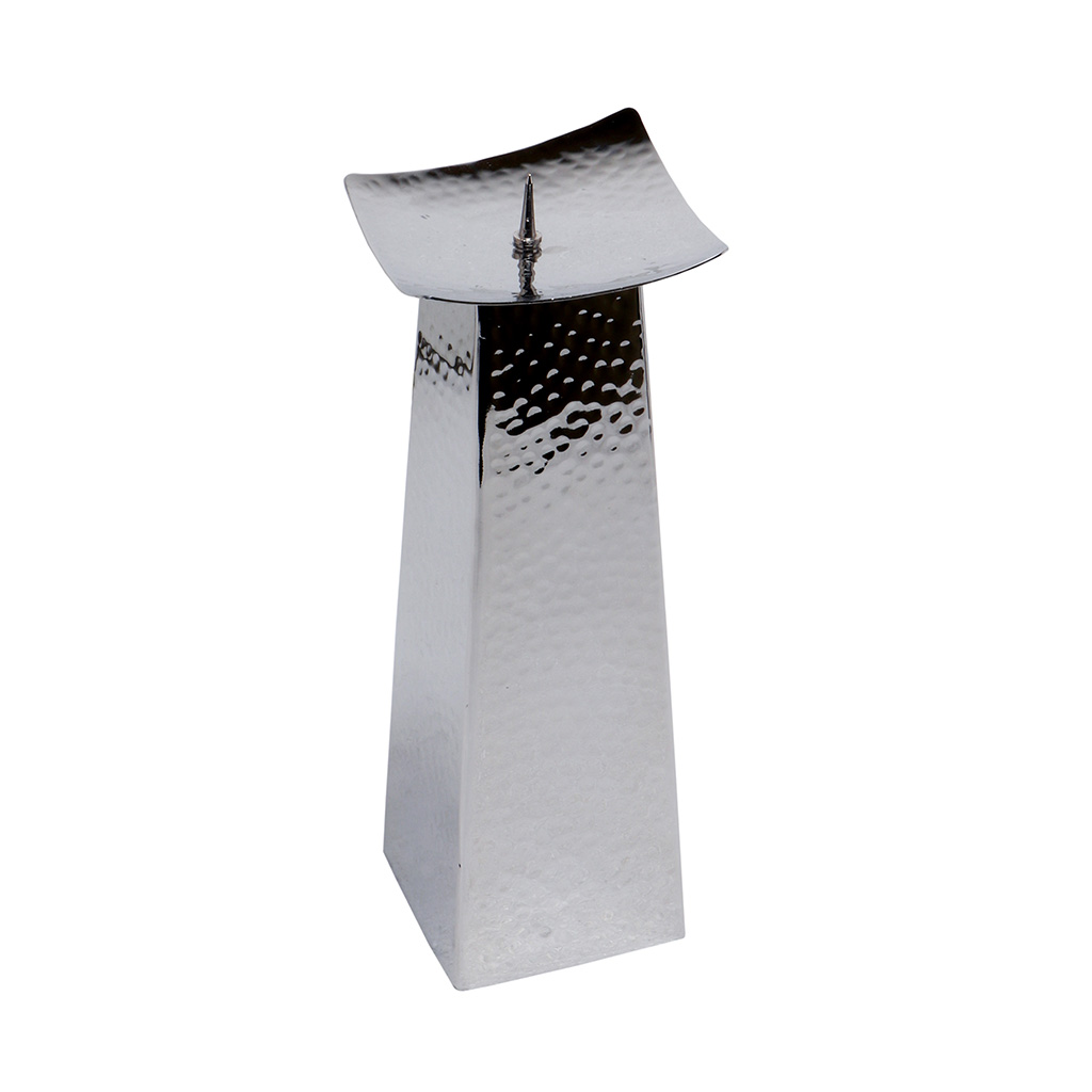 Candelabro Plateado 12X12X15Cm