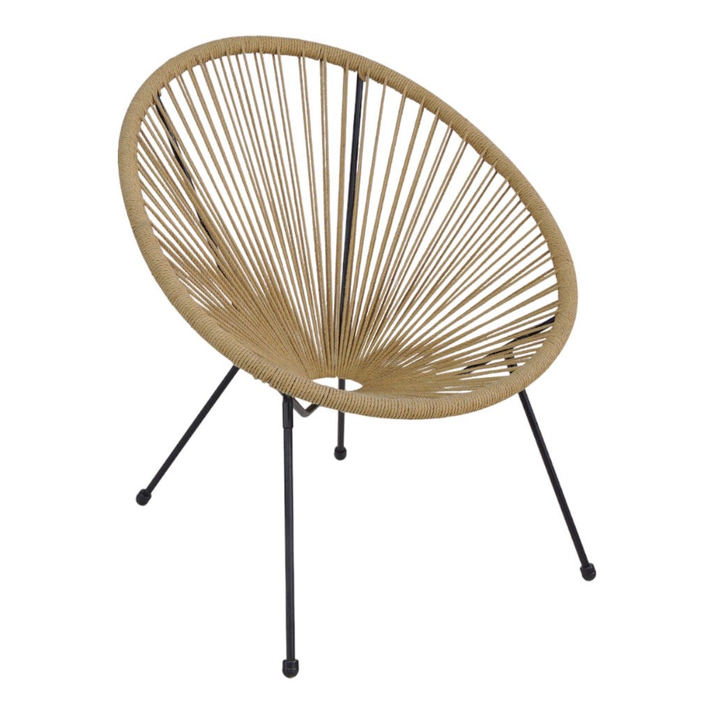 Silla Acapulco De Ratán Natural 70x70x82cm