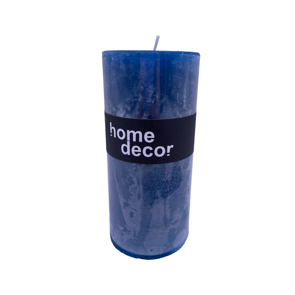 Vela Decorativa Azul 7X15Cm