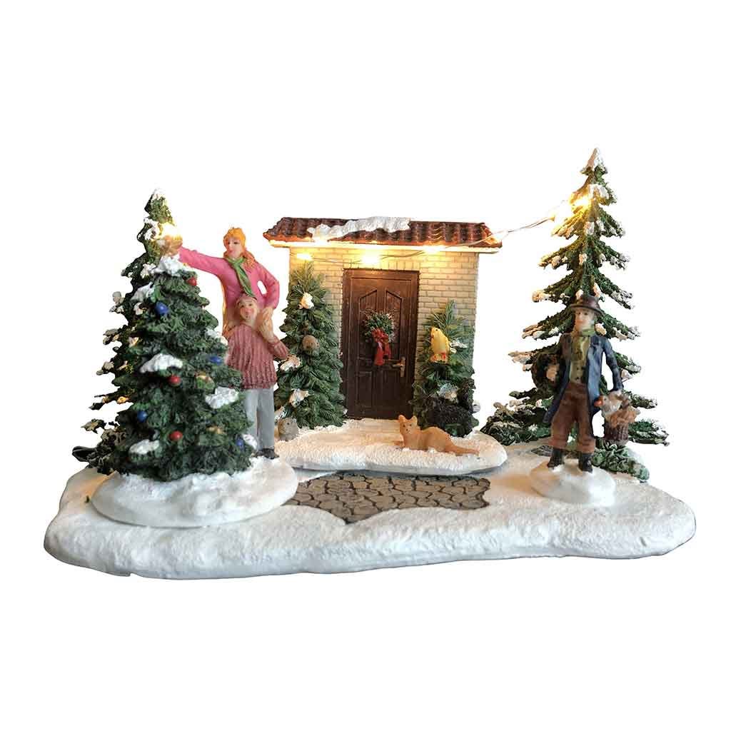 Pueblo Navideño de Poliresina 13CM