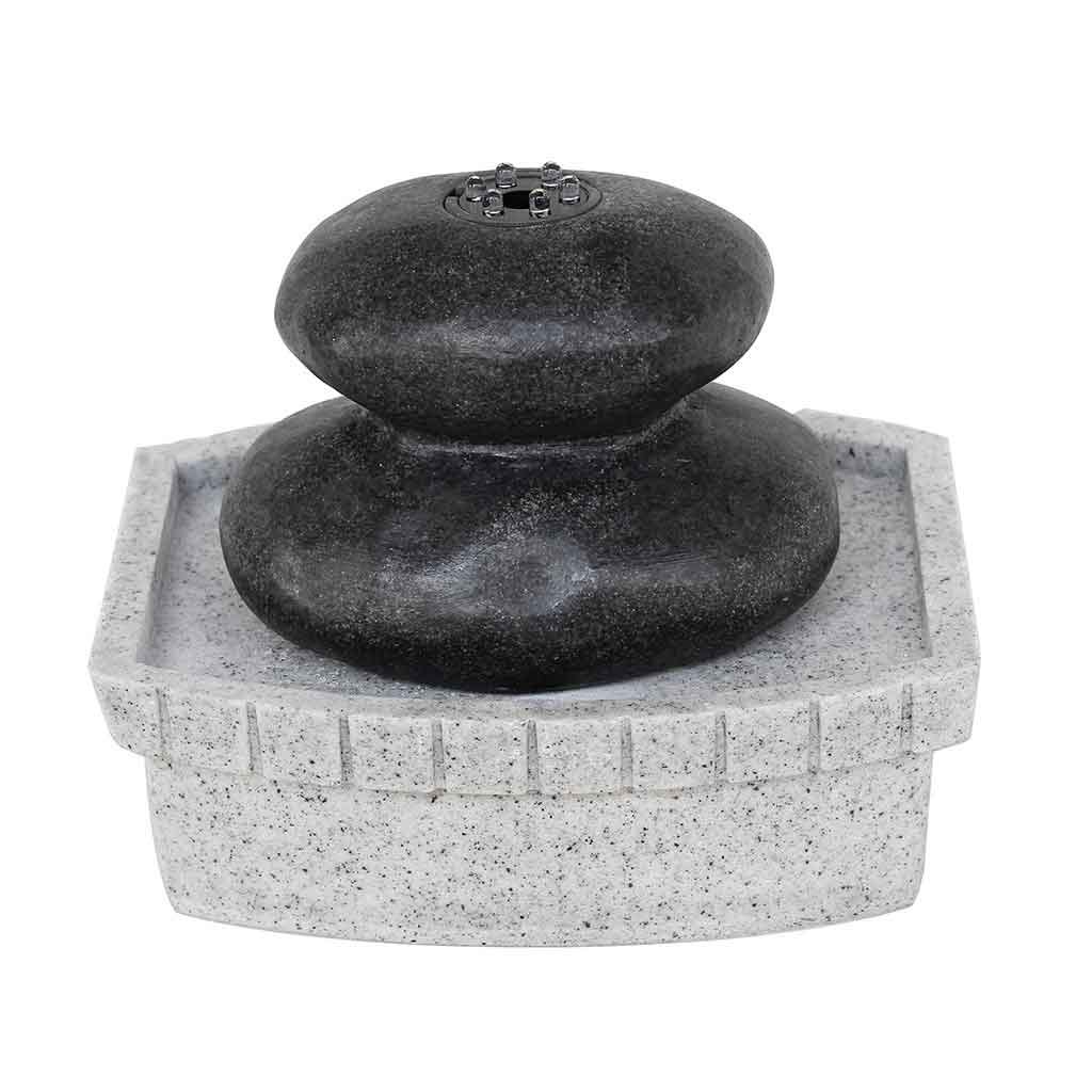 Fuente De Agua Gris De Poliresina 21x16x20cm