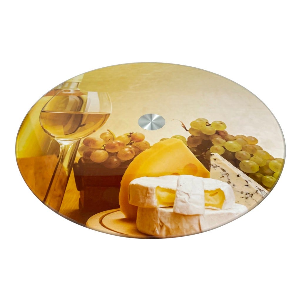Bandeja Giratoria Estampado De Quesos 35X35X2Cm