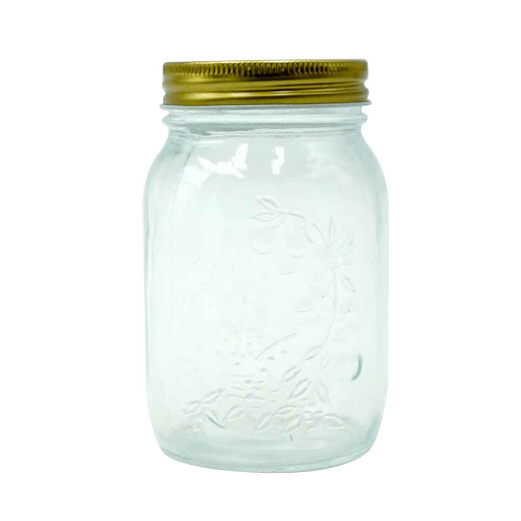 Botella De Vidrio Transparente Ovalada 570Ml