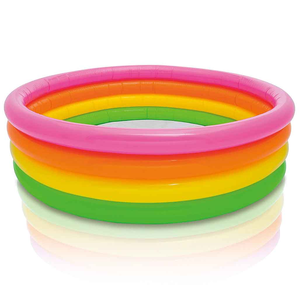 Piscina Inflable Intex con 4 Aros Coloridos