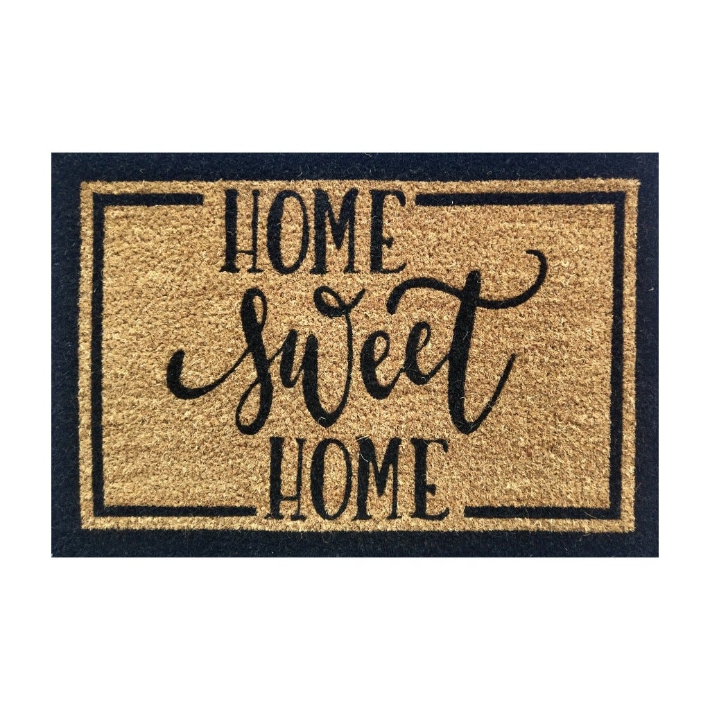 Alfombra "Home Sweet Home" Con Marco Negro 40X60Cm