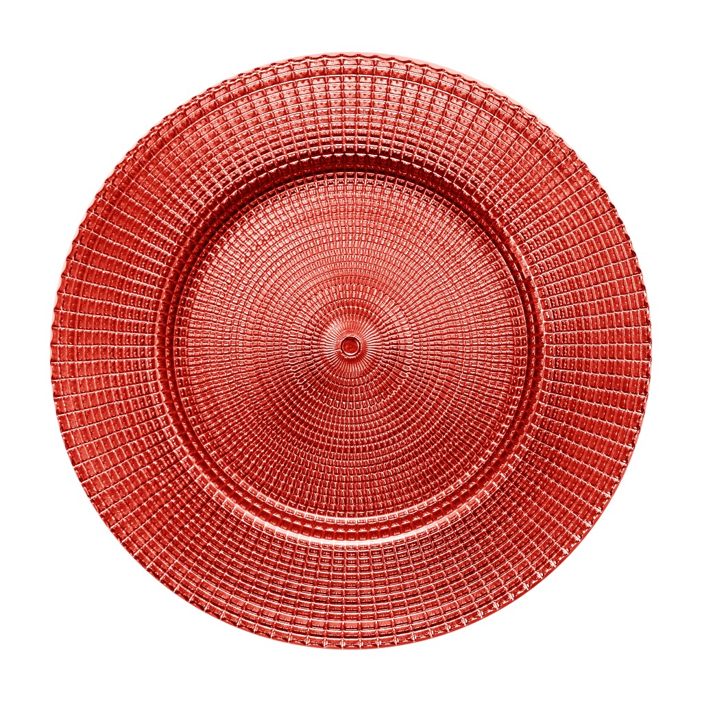 Plato Rojo De Fondo 33cm