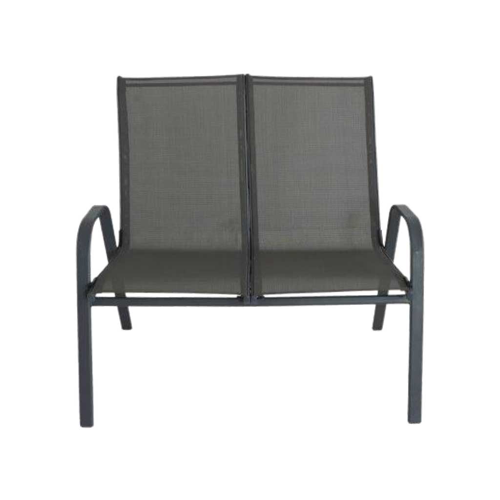 Silla Santiago de dos plazas gris