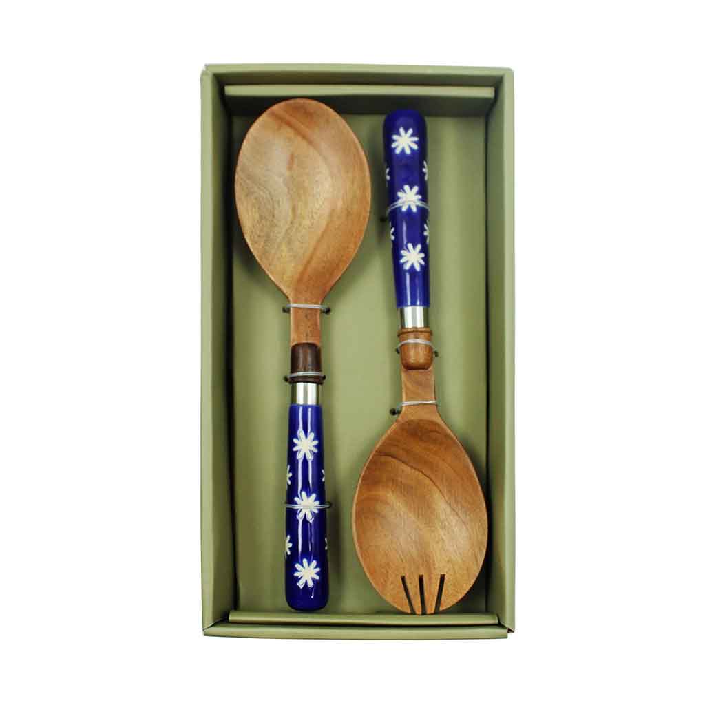 Set 2 Pcs De Cubiertos De Ensalada Natural 28X7X2Cm