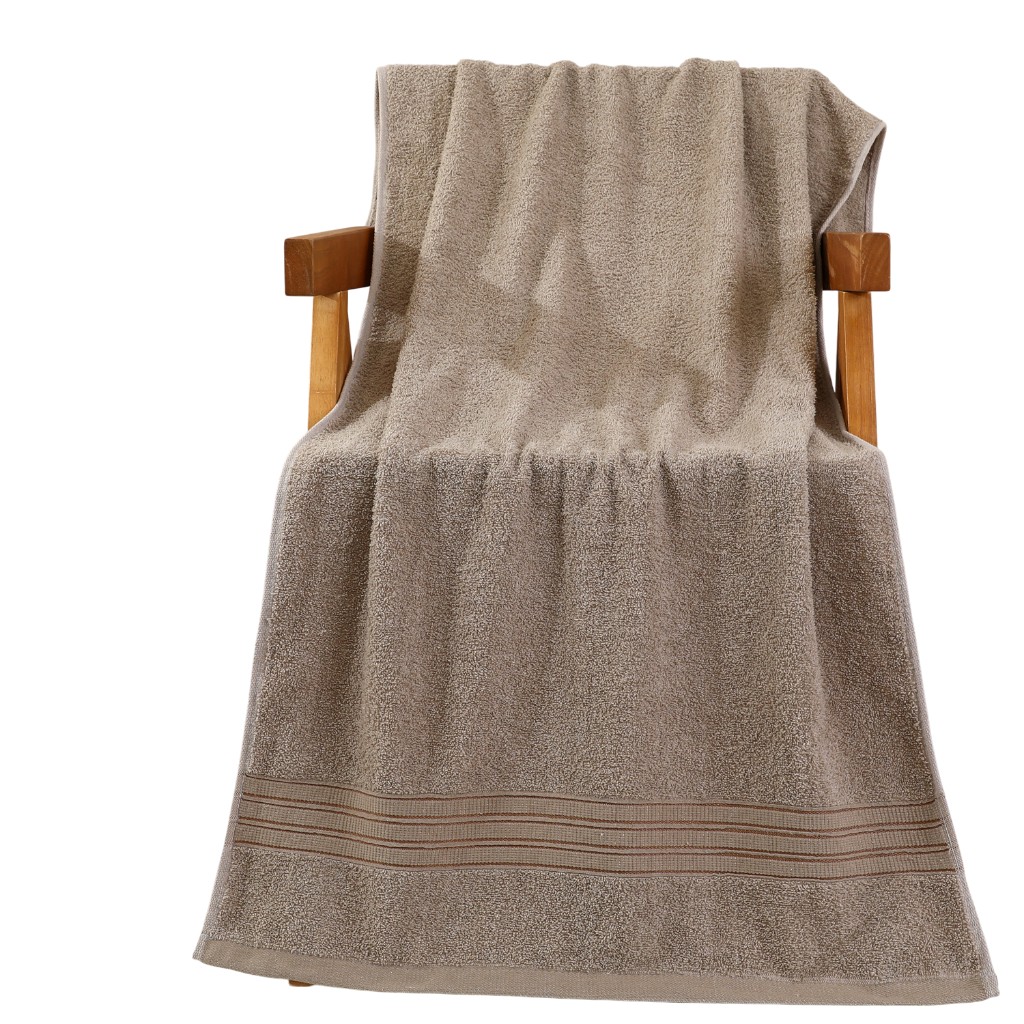 Toalla De Algodón Beige 68X132Cm