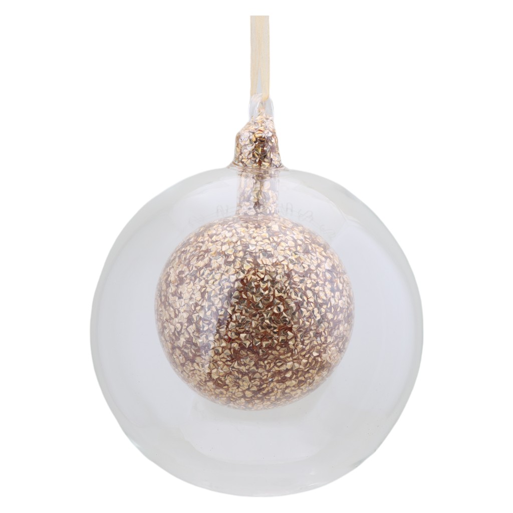 Adorno De Bambalina Doble Dorado 15Cm