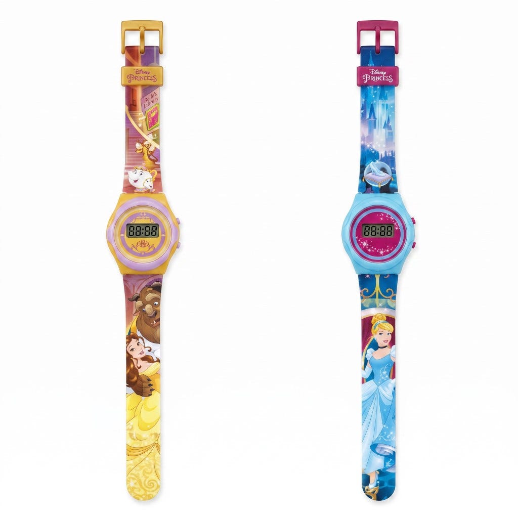 Reloj Lcd Princesa De 5 Funciones