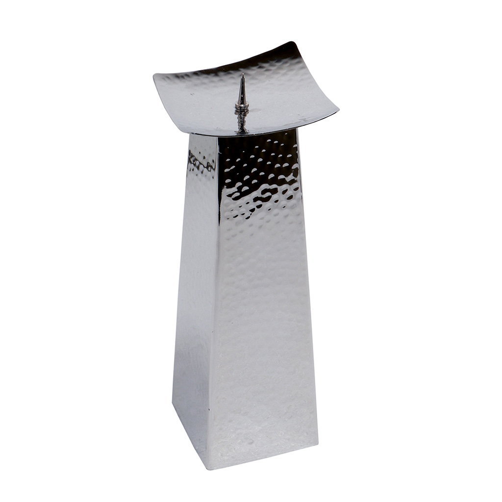 Candelabro Plateado 13X13X23Cm