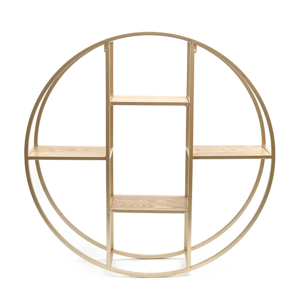 Decorativo Estante de Pared Color Dorado