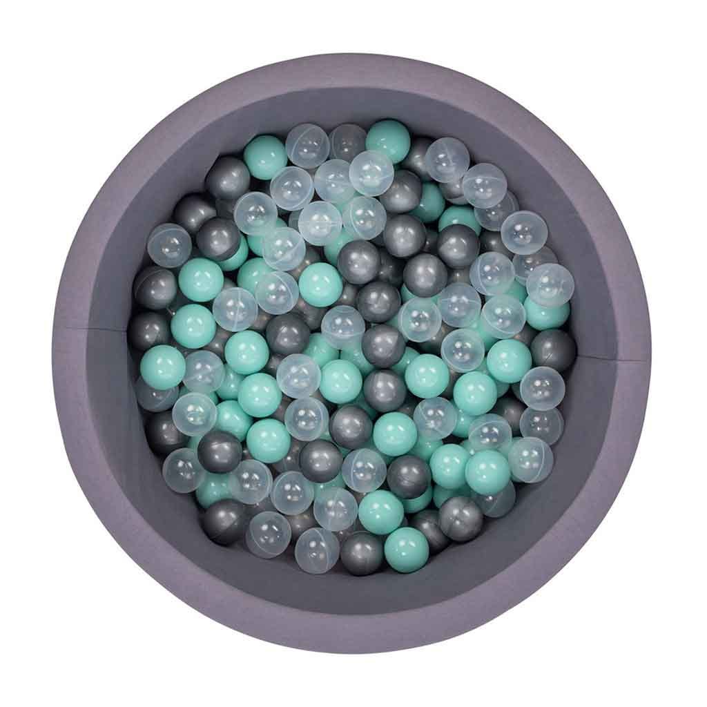 Piscina Redonda Gris Con 200 Bolas 85X30Cm
