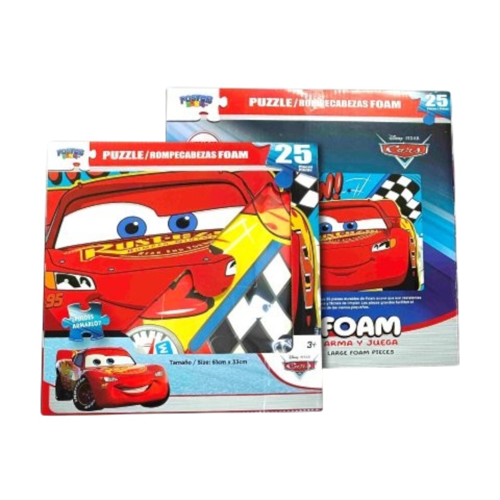 Foster Games Rompecabezas Cars De Foam 25 Pzs