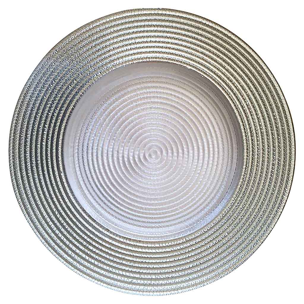 Plato de fondo plateado 33cm