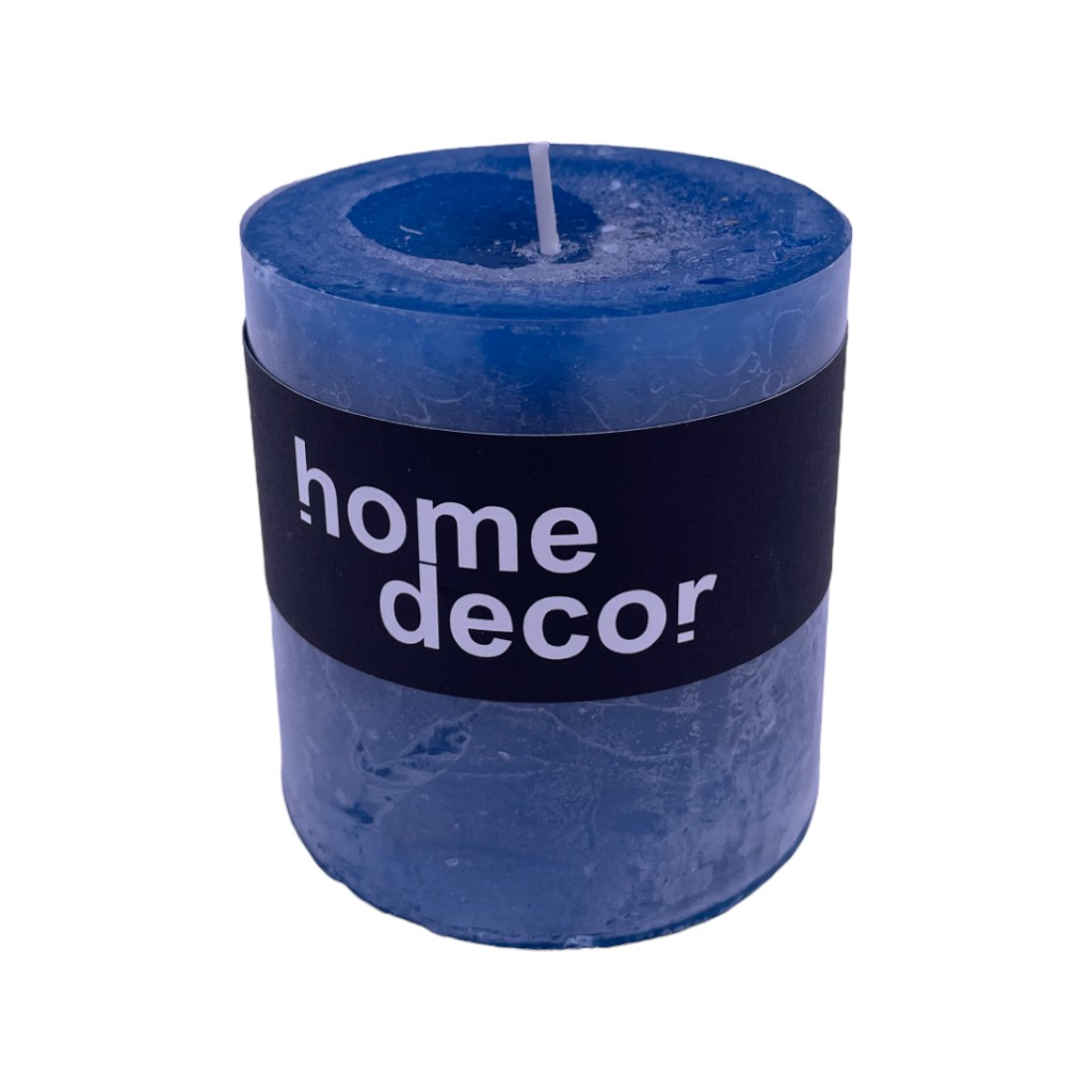 Vela Decorativa Azul 7X7.5Cm