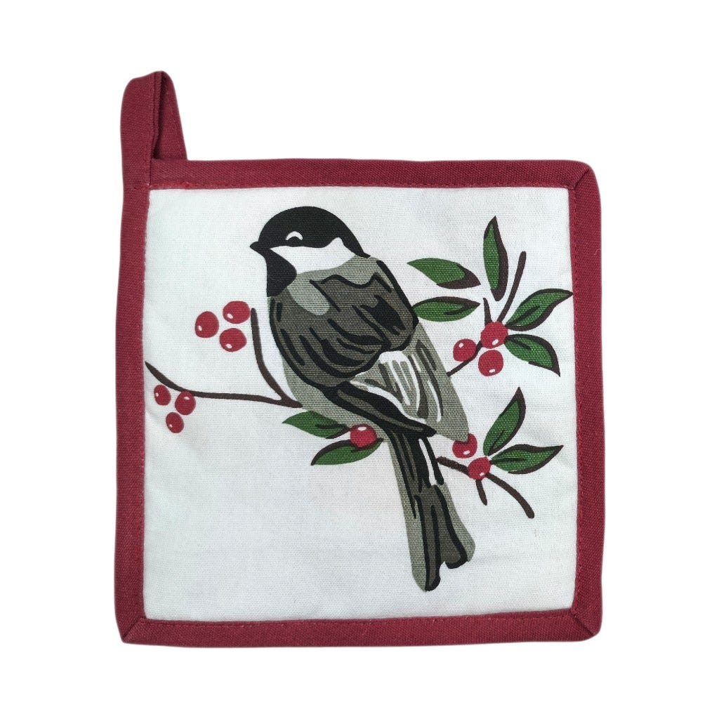 Agarra Olla Estampado De Pájaro 20x20cm
