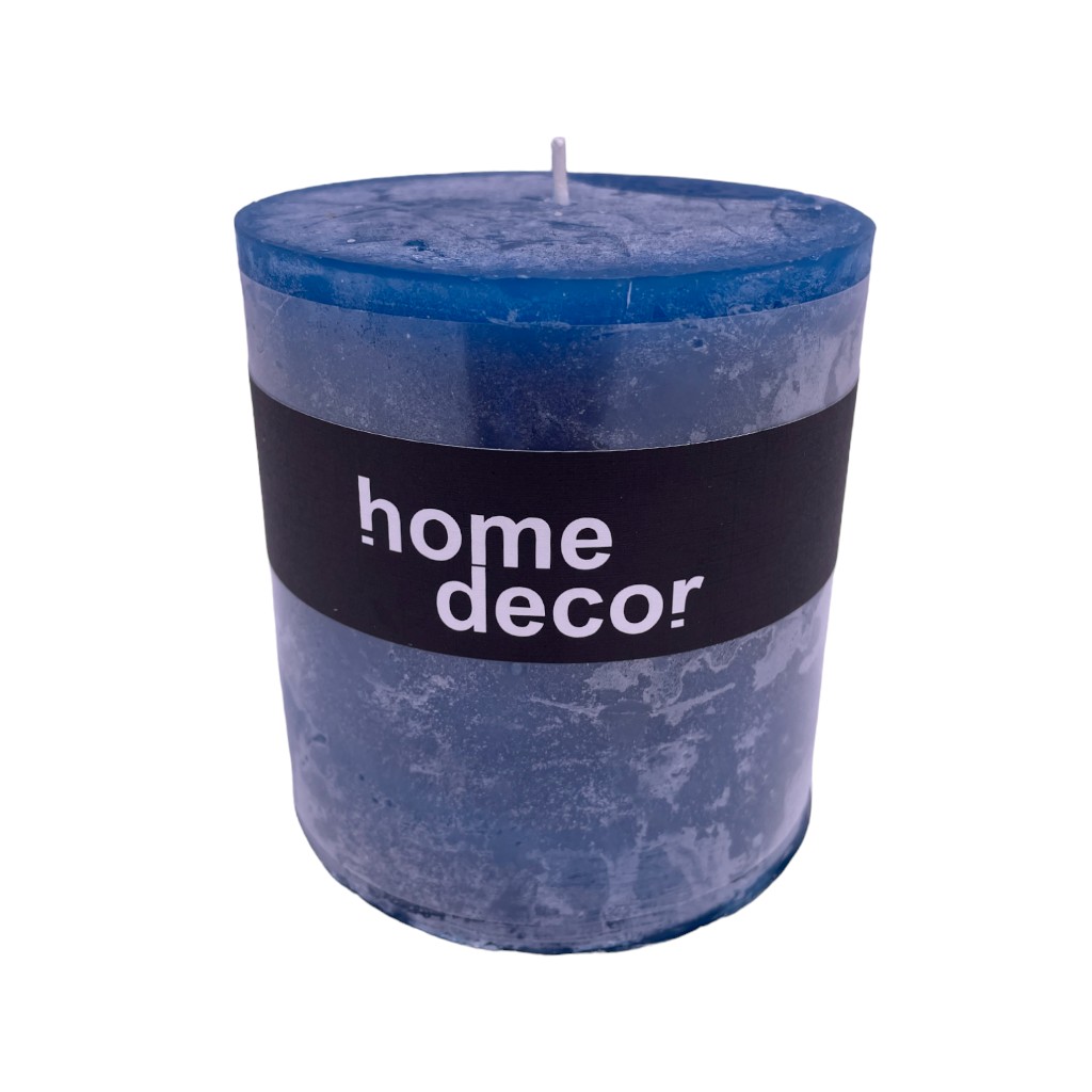 Vela Decorativa Azul 10X10Cm