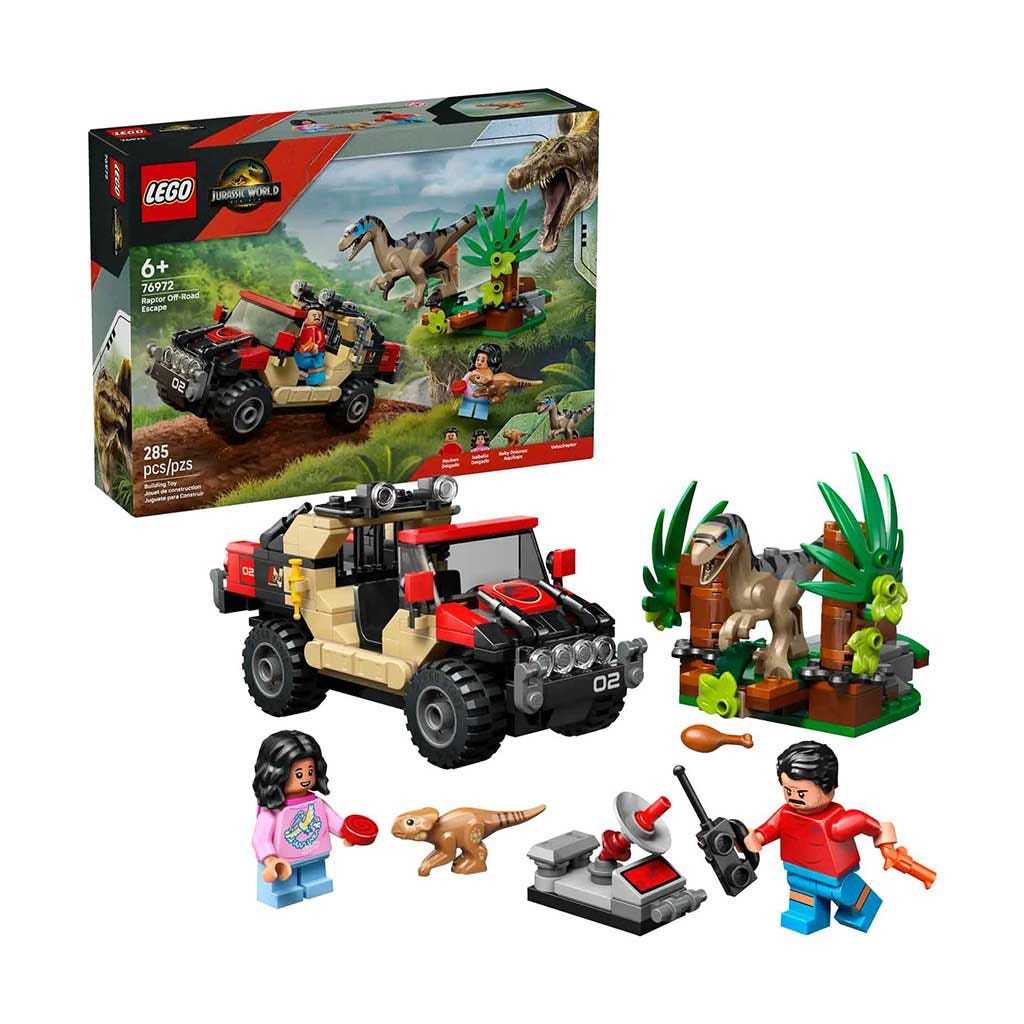 Bloques Lego Huida En Todoterreno Y Raptor Al Acecho 285Pzs