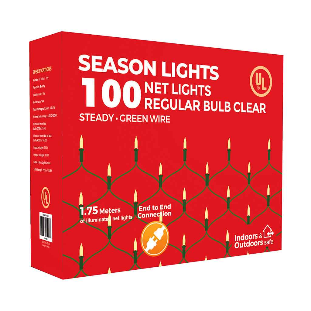 Caja De 100 Luces Navideñas De Plástico