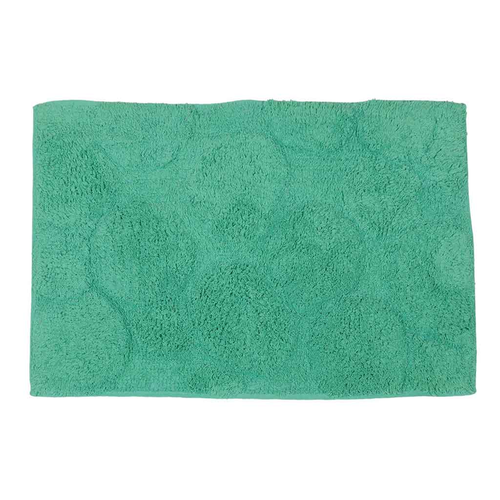 Alfombra de baño verde con detalle 50X80CM