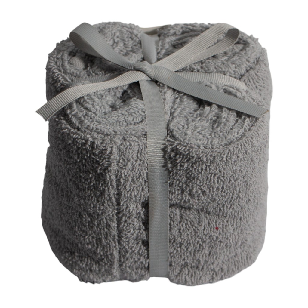 Toalla Set 4Pzs Gris Claro 30X30Cm