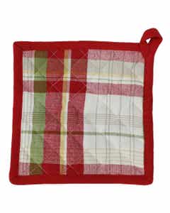 Agarra ollas navideño con estampado de cuadros 20x20cm