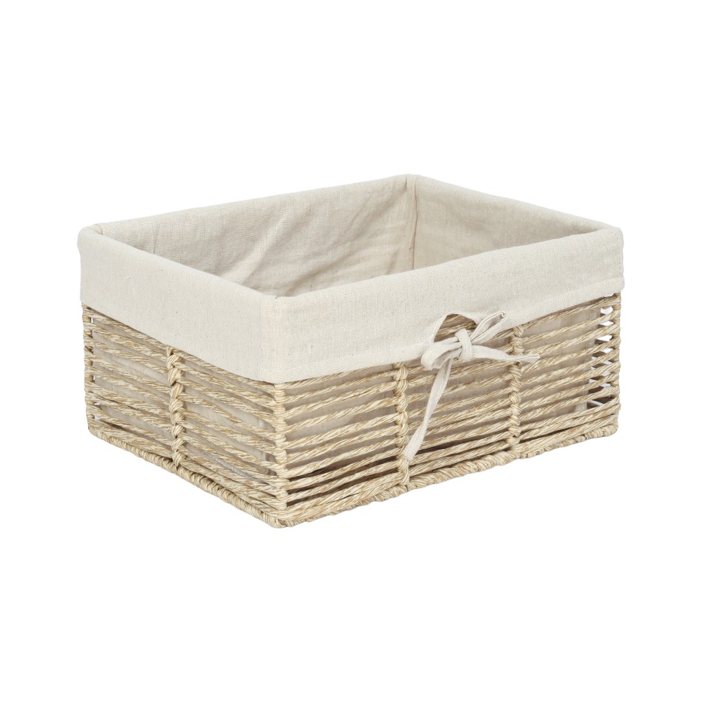Cesta Beige Para Ropa 42x30x17cm