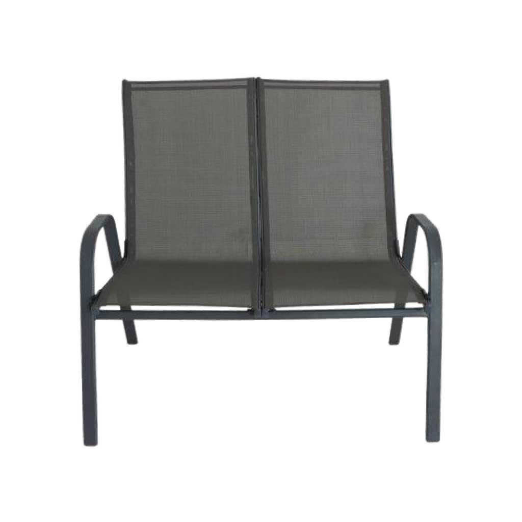 Silla Santiago de dos plazas gris