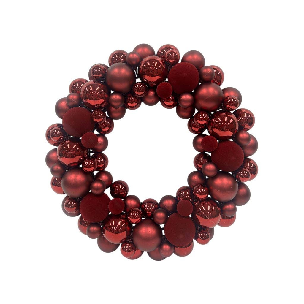 Corona De Bambalinas Color Borgoña 43 Cm