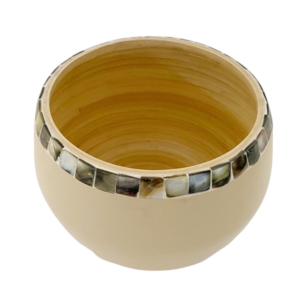 Bowl Decorativo De Bambú 22.5X12Cm