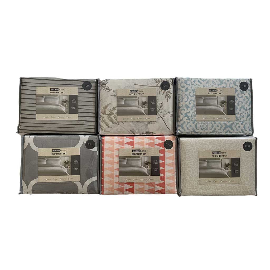 Juego De Sábana De Algodón Estampado Full Surtidos