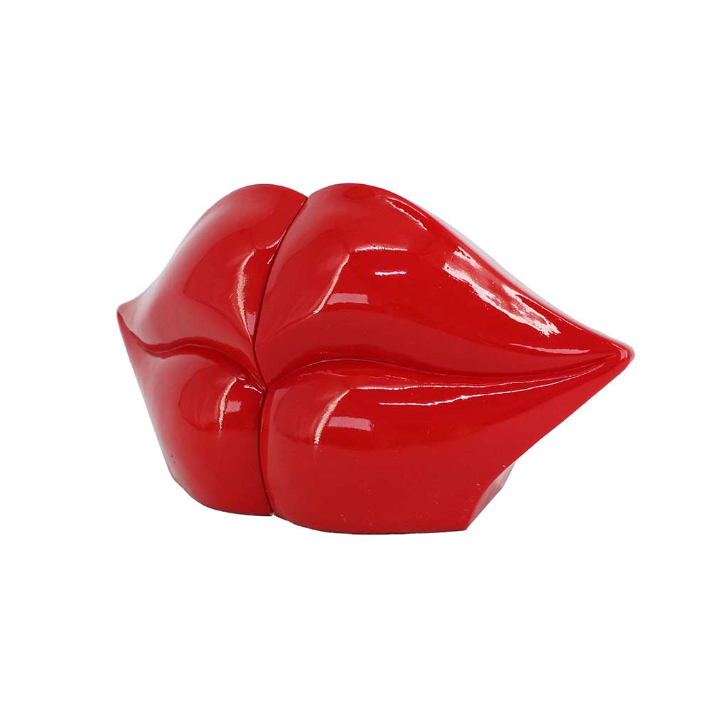 Figura Decorativa De Labios Rojos 13x9.5x13cm