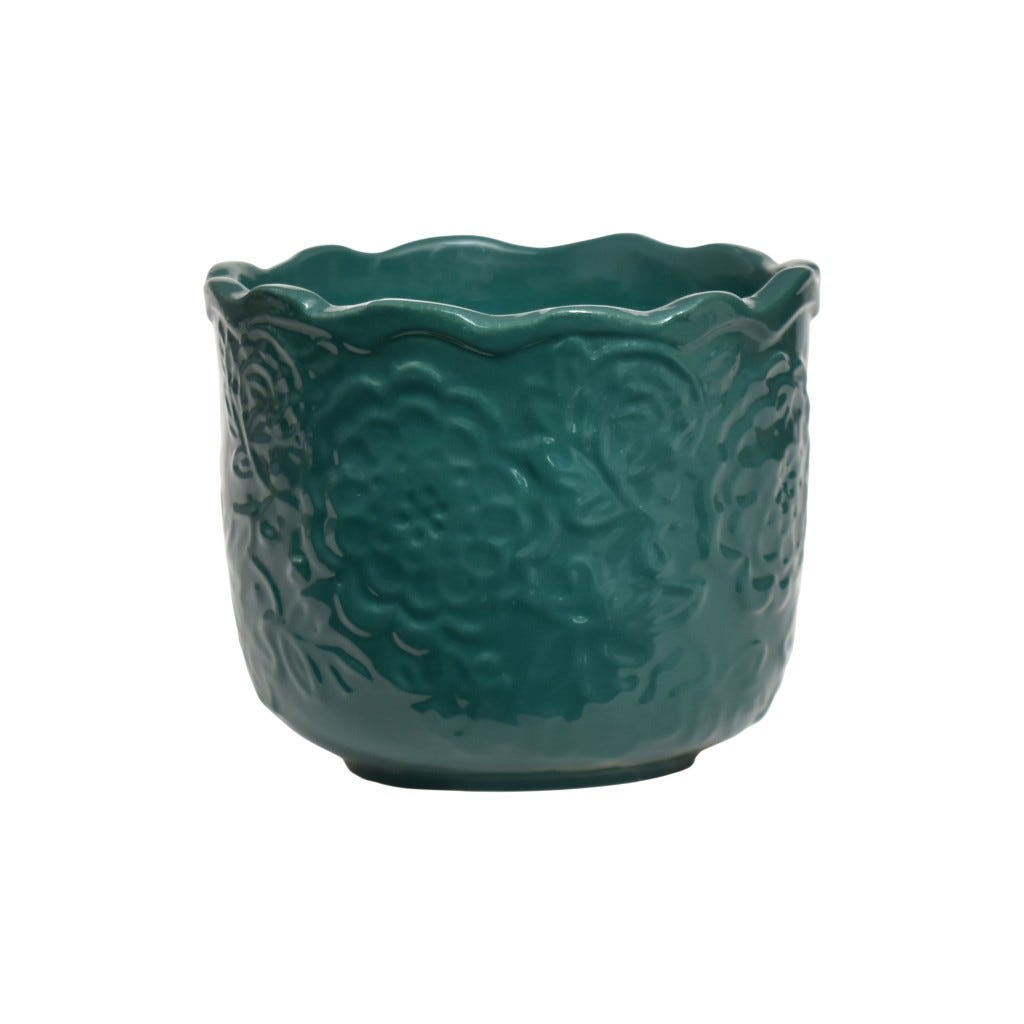 Vela Aromática Envase Verde Oscuro 12X9.5Cm