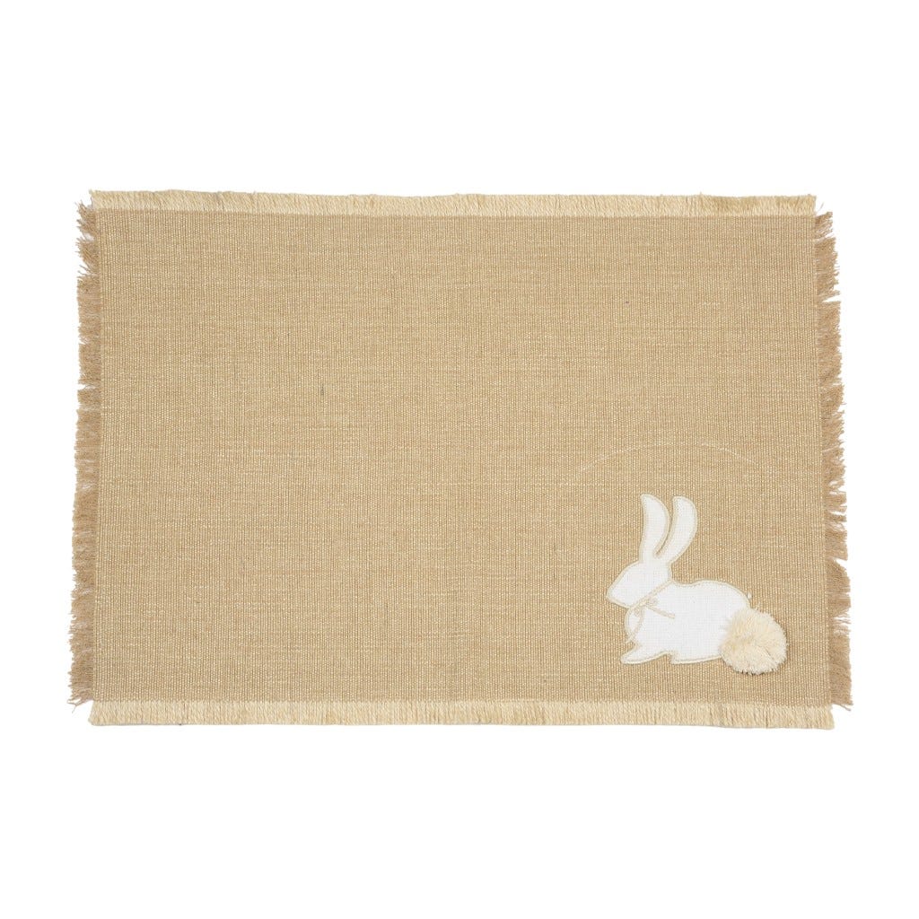 Individual Beige Estampado De Conejo 33X48Cm
