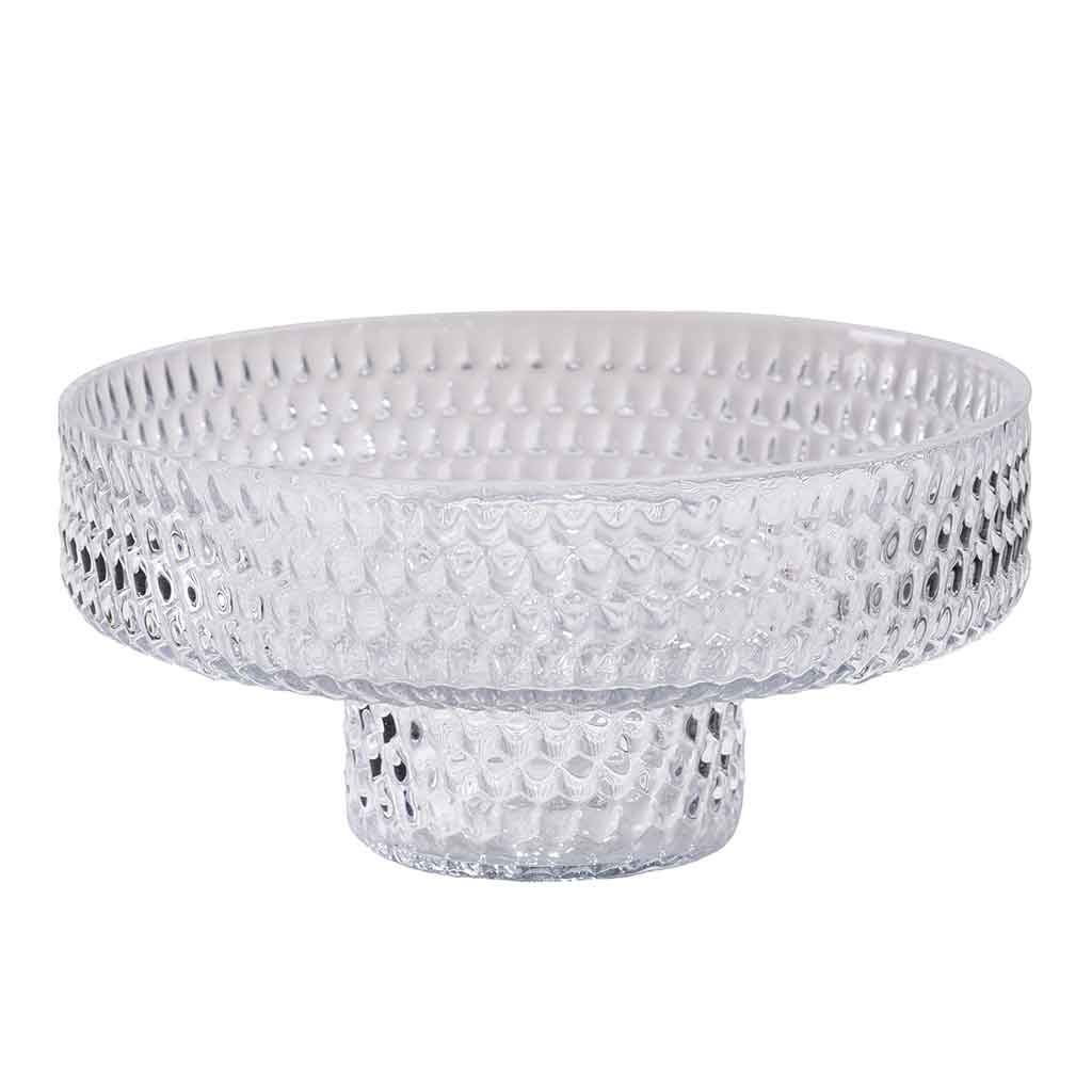 Cuenco Decorativo De Vidrio Para Centro De Mesa 22.5X11Cm